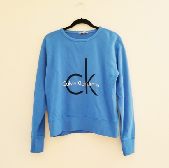 calvin klein sweatshirt blue